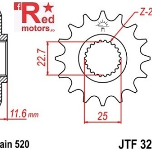 Kit lant DID GOLD PRO-STREET X-Ring 520 VX pentru Polaris 250 Trail Blazer (W7221) 1992 - Img 2