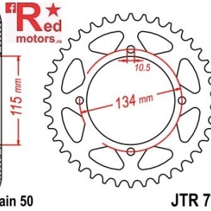 Kit lant DID GOLD X-Ring PRO-STREET 530 VX pentru Ducati 750 Indiana Custom 1987-1990 - Img 3