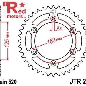 Kit lant DID X-Ring PRO-STREET 520 VX pentru Honda CR250 RT 1996 - Img 3