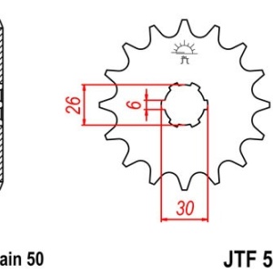 Pinion fata JT JTF 568-15 15T, 530 - Img 2