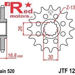 Pinion fata JTF 1269 cu 17 dinti