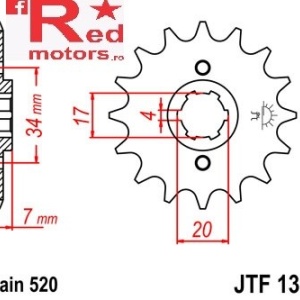 Pinion fata JTF 1329 cu 13 dinti