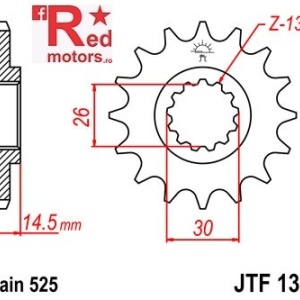 Pinion fata JTF 1332 cu 14 dinti