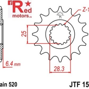 Pinion fata JTF 1592 cu 14 dinti