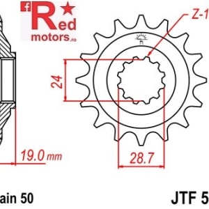 Pinion fata JTF 527 cu 17 dinti