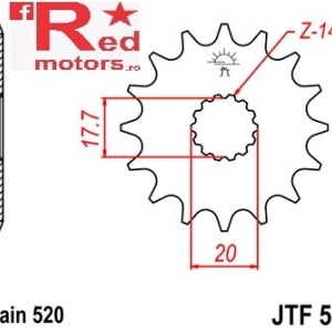 Pinion fata JTF 564 cu 13 dinti