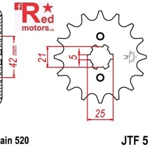 Pinion fata JTF 569 cu 12 dinti