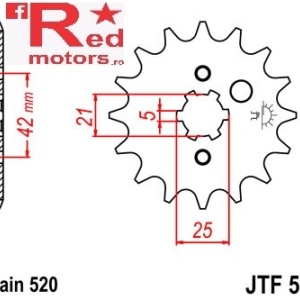 Pinion fata JTF 569 cu 13 dinti