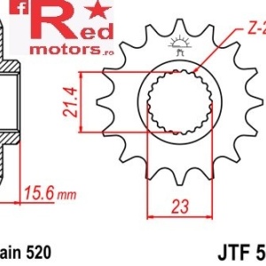 Pinion fata JTF 577 cu 15 dinti