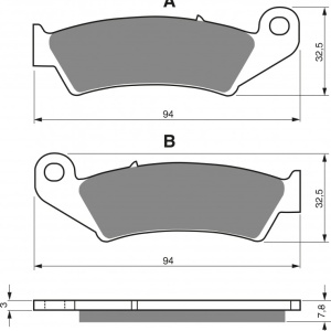 Placute de frana GOLDFREN 004 AD