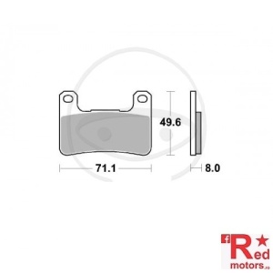 Placute frana fata SINTER CARBON SCR TRW ALTN 71.1x49.6x8 pentru Kawasaki Z 1000 D, ZX-10R 1000, Suzuki GSX 1300, GSX-R 600, GSX-R 1000