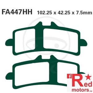 Placute frana fata SINTERED HH EBC ALTN 102.25x42.25x7.5 FA447HH pentru Aprilia RSV4 1000, Benelli TNT 1130, DB8 1200, BMW HP4 1000, Ducati 1098 1198, Honda CBR 1000