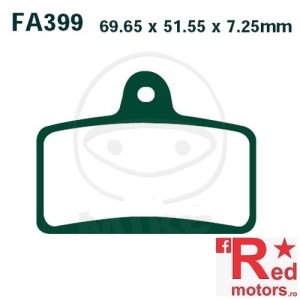 Placute frana fata STD EBC ALTN 69.65x51.55x7.25 FA399 pentru Aprilia RS4 50, Derbi GP1 125, 250, Motorhispania KN1 125, Peugeot NK7 50