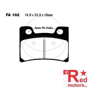 Placute frana fata STD EBC ALTN 74.8x53.9x10 FA182 pentru Yamaha FZR 1000