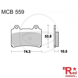 Placute frana fata STD TRW ALTN 74.3x53.9x10.5 MCB559 pentru Yamaha XV 1600, XVZ 1300