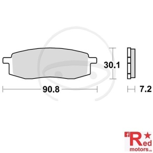 Placute frana fata STD TRW ALTN 90.8x30.1x7.2  pentru Yamaha TT 600, YZ 125, YZ 250, YZ 490