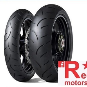 Set anvelope/cauciucuri moto Dunlop Qualifier II 130/70 R16 61W + 180/55 R17 73W - Img 2