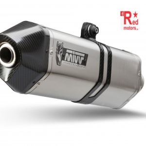 Sistem de evacuare complet 2x1 MIVV SPEED EDGE Stainless Steel / Carbon cap pentru YAMAHA MT-07 Tracer / Tracer 700 (2016-2020)