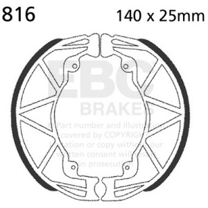 Brake shoe set EBC 816 nu contin arcurile