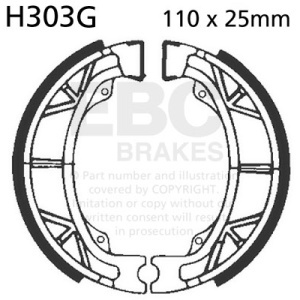 Brake shoe set EBC H303G canelati inclusiv arcurile