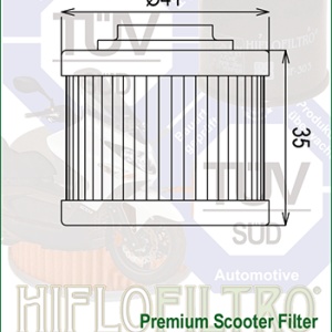 Filtru de ulei HIFLOFILTRO HF186 - Img 2
