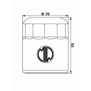 Filtru de ulei MIW BU10002 (alt. HF171B) - Img 2