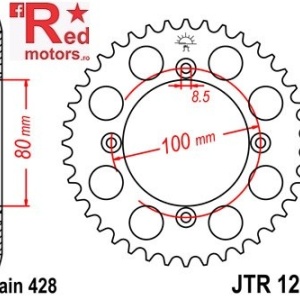 Foaie/pinion spate JTR1204.50 428 cu 50 de dinti pentru AJP PR3 125, PR3 200
