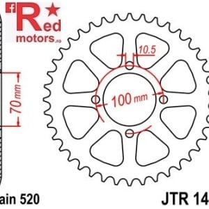 Foaie/pinion spate JTR1411.50 520 cu 50 de dinti