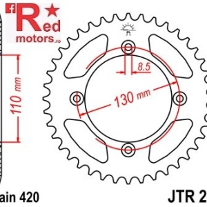 Foaie/pinion spate JTR215.46 420 cu 46 de dinti