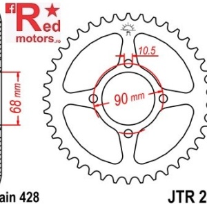 Foaie/pinion spate JTR241.45 428 cu 45 de dinti