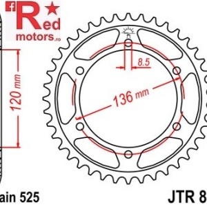 Foaie/pinion spate JTR844.44 525 cu 45 de dinti