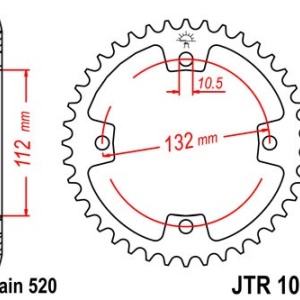 Foaie spate JT JTR 1072-38 38T, 520 - Img 2