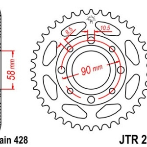 Foaie spate JT JTR 269-41 41T, 428 - Img 2
