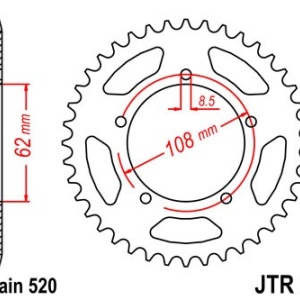Kit de lant D.I.D Chain - Argintiu lant 520 VX, X-Ring, pinion fata JT, foaie spate JT pentru APRILIA Tuareg Wind 125 1990-1992 - Img 5
