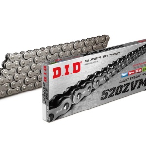 Kit de lant D.I.D Chain - Argintiu lant 520 ZVM-X, X-Ring, pinion fata JT cauciucat, foaie spate SUPERSPROX pentru KAWASAKI KLX 650 1993-1996