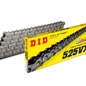 Kit de lant D.I.D Chain - Argintiu lant 525 VX, X-Ring, pinion fata JT cauciucat, foaie spate JT pentru HONDA XL 600 V Transalp 1991-2000