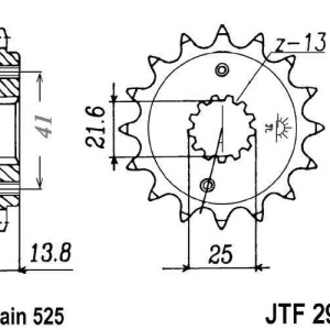 Kit de lant D.I.D Chain - Argintiu lant 525 VX, X-Ring, pinion fata JT cauciucat, foaie spate JT pentru HONDA XL 700 V Transalp 2008-2013 - Img 3