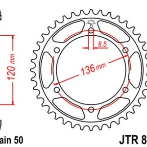Kit de lant D.I.D Chain - Argintiu lant 530 VX, X-Ring, pinion fata JT, foaie spate JT pentru YAMAHA XJ 600 / 51J / 3KM / 3KN 1984-1990 - Img 5