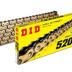 Kit de lant D.I.D Chain - Auriu lant 520 VX, X-Ring, pinion fata JT, foaie spate JT pentru APRILIA MX 125 2004-2007