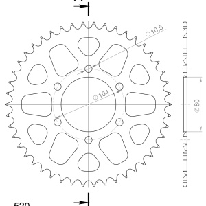 Kit de lant D.I.D Chain - Auriu lant 520 VX, X-Ring, pinion fata SUPERSPROX, foaie spate SUPERSPROX pentru CFMOTO 650 NK 2021-2024 - Img 5