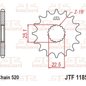 Kit de lant D.I.D Chain - Auriu lant 520 ZVM-X, X-Ring, pinion fata JT cauciucat, foaie spate JT pentru TRIUMPH Street Twin 900 2016-2022 - Img 3
