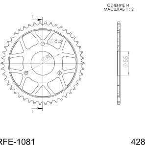 Kit de lant EK - Argintiu lant 428 DEH, Non-sealed, pinion fata SUPERSPROX, foaie spate SUPERSPROX pentru RIEJU RS-2 125 2006-2010 - Img 5