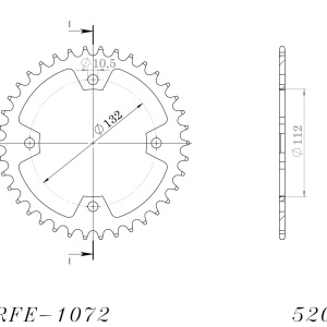 Kit de lant EK - Argintiu lant 520 H, Non-sealed, pinion fata SUPERSPROX, foaie spate SUPERSPROX pentru ATV ARCTIC CAT DVX 250 2006-2008 - Img 5