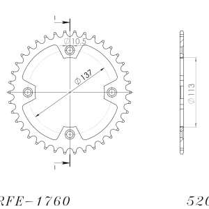 Kit de lant EK - Argintiu lant 520 SRO, O-ring, pinion fata SUPERSPROX, foaie spate SUPERSPROX pentru ATV SUZUKI LT-Z 400 2009-2012 - Img 5