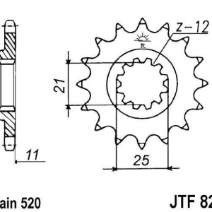 Kit de lant EK - Argintiu lant 520 SRX, X-Ring, pinion fata JT, foaie spate JT pentru HUSQVARNA TC 510 (<1991) 1990-1991 - Img 3