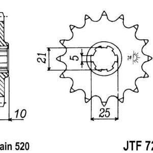 Kit de lant EK - Argintiu lant 520 SRX, X-Ring, pinion fata JT, foaie spate SUPERSPROX pentru CAGIVA River 600 1995-1999 - Img 3