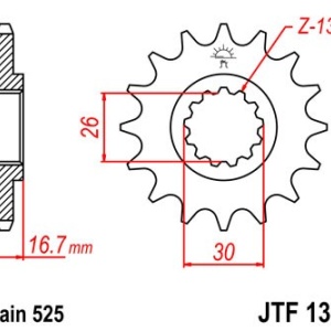 Kit de lant EK - Argintiu lant 525 DEX, X-Ring, pinion fata JT, foaie spate JT pentru HONDA CBR 650 F 2014-2018 - Img 3