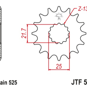 Kit de lant EK - Argintiu lant 525 SRO, O-ring, pinion fata JT, foaie spate JT pentru TRIUMPH Street Triple 765 / R / RS 2017-2022 - Img 3