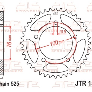 Kit de lant EK - Argintiu lant 525 SRO, O-ring, pinion fata JT, foaie spate JT pentru BENELLI BN 302 2018-2021 - Img 6
