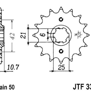 Kit de lant EK - Argintiu lant 530 DEX, X-Ring, pinion fata JT, foaie spate JT pentru HONDA CBX 550 1982-1986 - Img 3